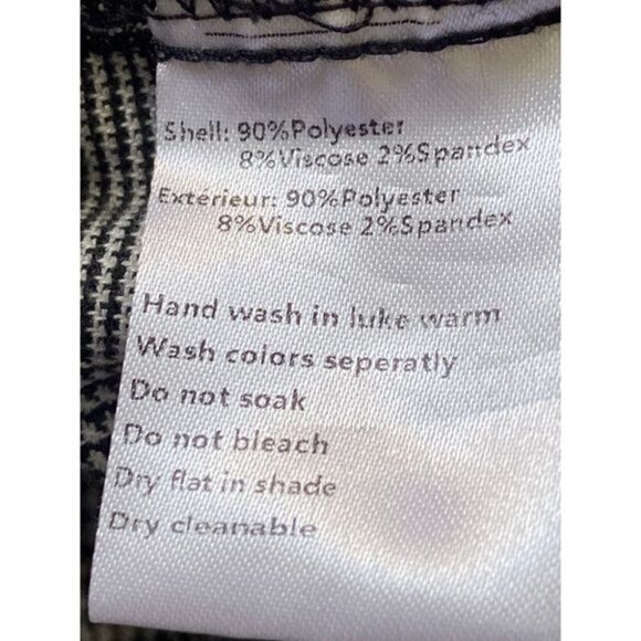 Women’s Onze Montréal paper bag houndstooth trouser pants Sz medium - Picture 7 of 11